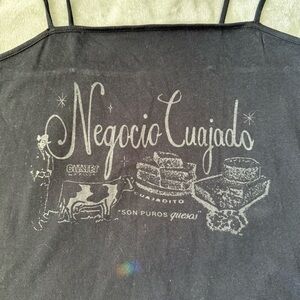 Negócio Cuajado cropped black tank top